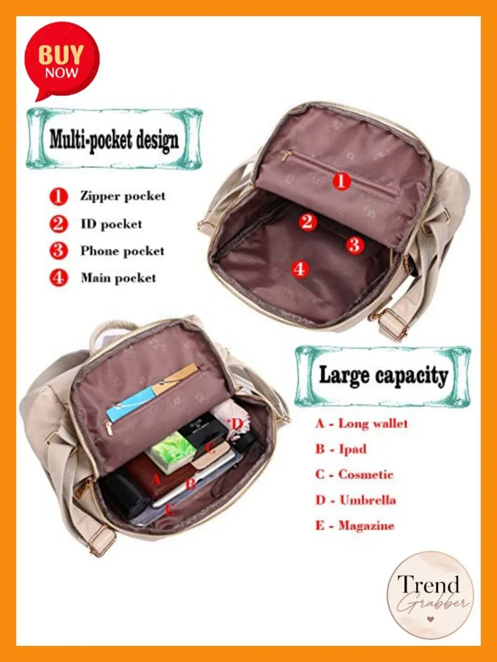 Convertible Waterproof Faux Leather Backpack Purse for Women Travel Work